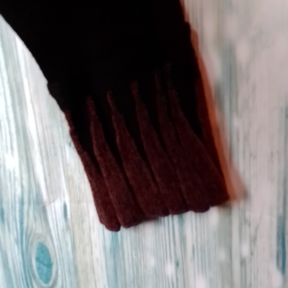 Pull over waterfall sweater brown & black Large - Picture 6 of 8